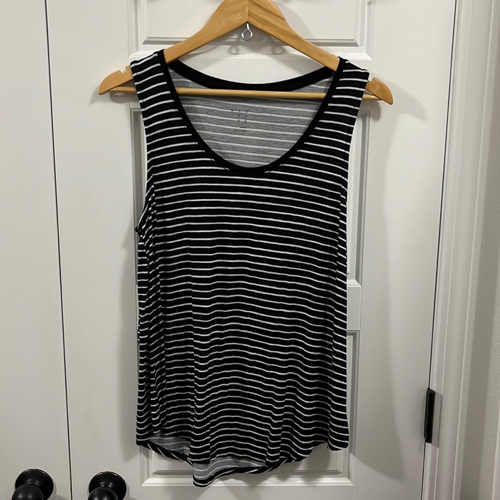 A New Day black and white loose fitting tank